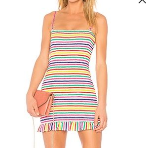 Rainbow smocked dress